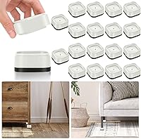 Vista 46 de Paquete de 4 elevadores de muebles de 1 pulgada, elevadores de cama ajustables resistentes para mesa, escritorio, sillón, silla, sofá, gabinete