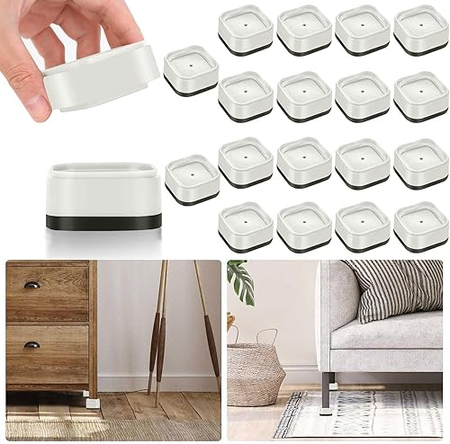 Miniatura 66 de 4 Pack Furniture Risers 1 Inch, Adjustable Bed Risers Heavy Duty for Table Desk Couch Chair Sofa Cabinet Bed Legs Dorm, Square Stackable Bed Raisers