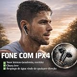Fone de Ouvido Bluetooth 5.4 TWS com IPX4 à Prova d’Água, Redução de Ruído e Microfone – Ideal para Corrida, Academia e Trabalho (iOS e Android) — imagem 5