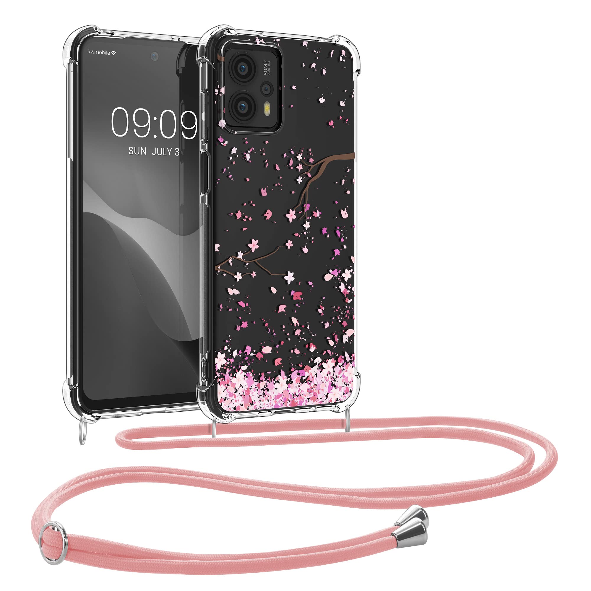 kwmobile Cover per Motorola Moto G23 / Moto G13 Custodia - Back Case per Smartphone in Silicone TPU - Protezione Gommata - petrolio