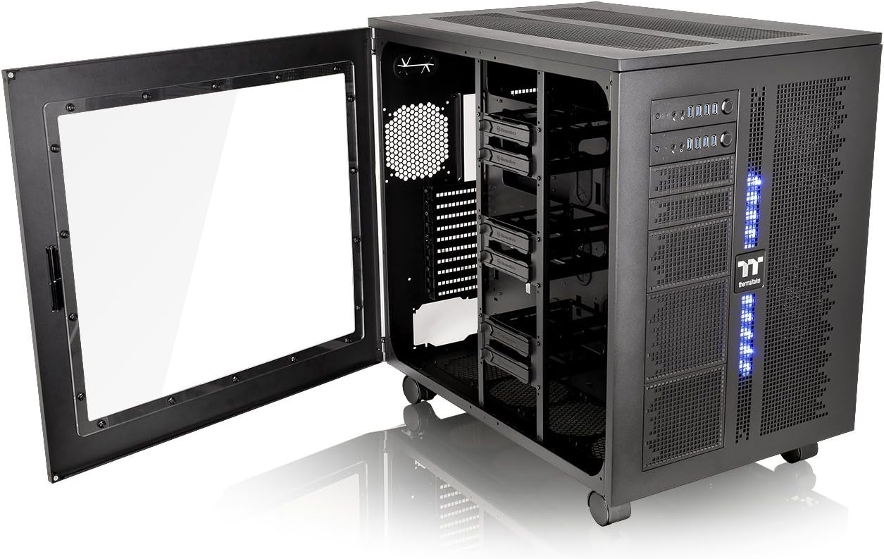 Thermaltake Core W200 Dual System Computer Case and Commander FP 10 Port PWM Fan Hub Bundle