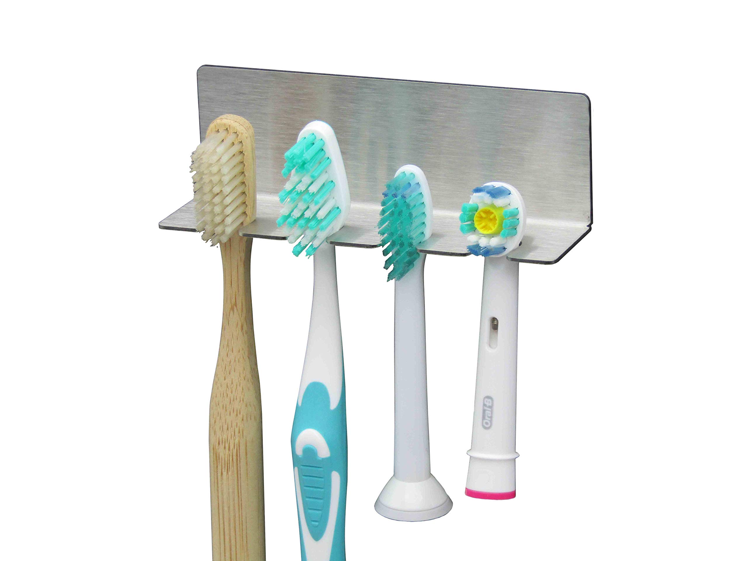 KYYLZ Zahnbürstenhalter Edelstahl - 4-fach Halterung Ohne Bohren