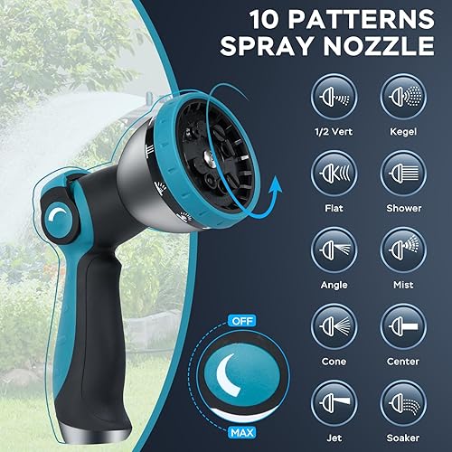 Miniatura 6 de Manguera de jardín de 25 pies, manguera no expansible, manguera de agua resistente y ligera, sin torceduras, manguera resistente y flexible, a