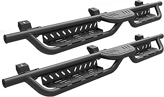 Running Boards Compatible with Jeep Wrangler JL 2018-2025,Two Stair Design Side Steps Fits for Jeep Wrangler JL 4 Doors,Heavy Duty Side Bars Rock Sliders,Anti-Slip Step Bars