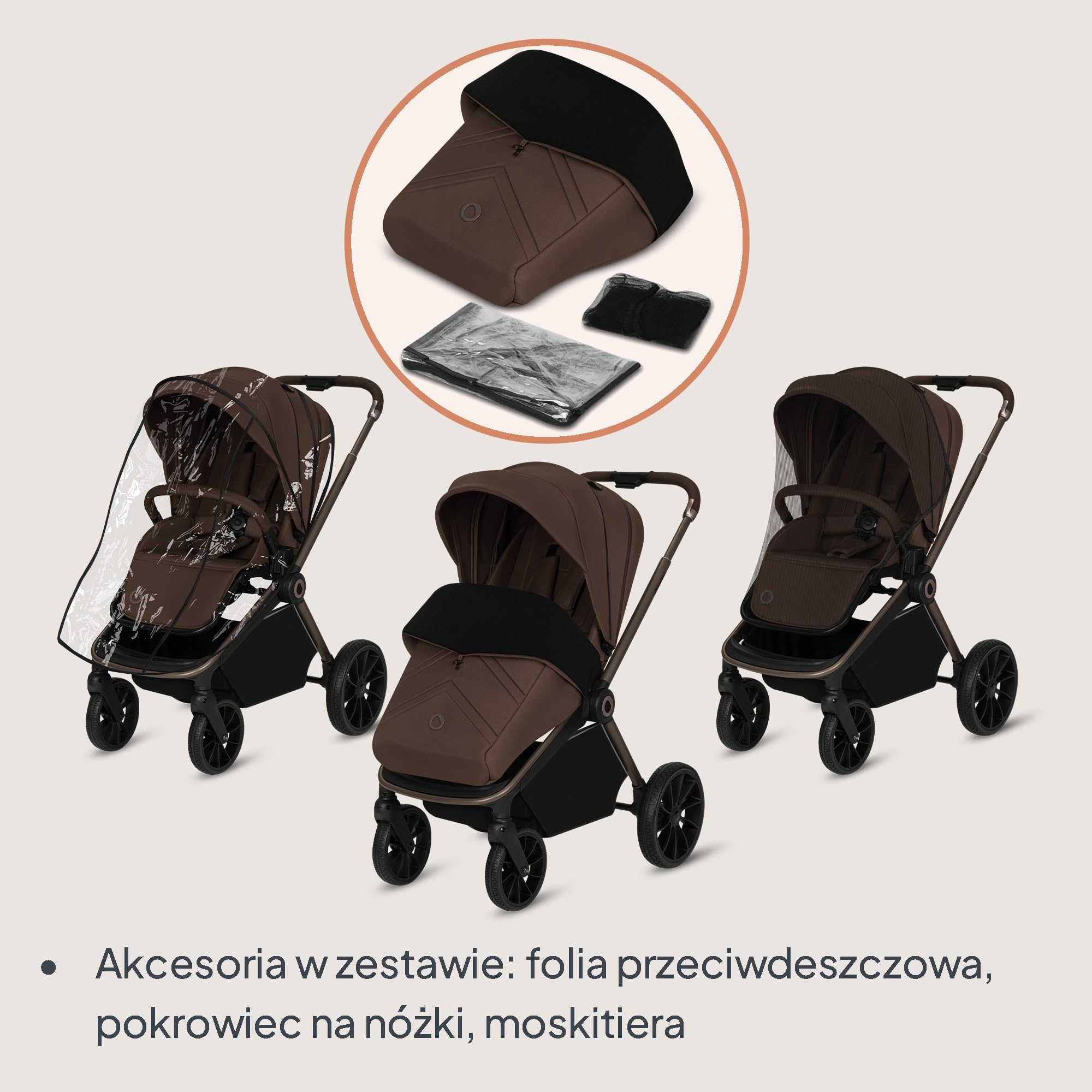 LIONELO MIKA PLUS Wózek Spacerowy Dziecięcy 6-48 miesięcy do 22 kg, Regulacja Oparcia i Podnóżka, Amortyzacja, Obrotowe Koła PU 360°, Wodoodporna Budka XXL, UPF50+