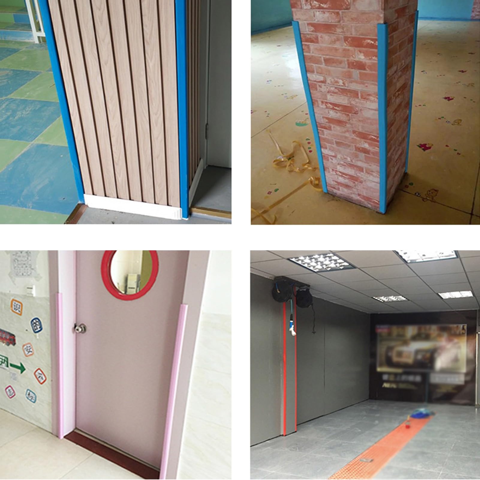 XPLKQXE Wandstoßstangenschutz, Wandschutz-Polstreifen, PVC-Kunststoffschutzpolsterung Zum Abziehen Und Aufkleben (Farbe : Rosa, Größe : 47.2 in/1.2m)