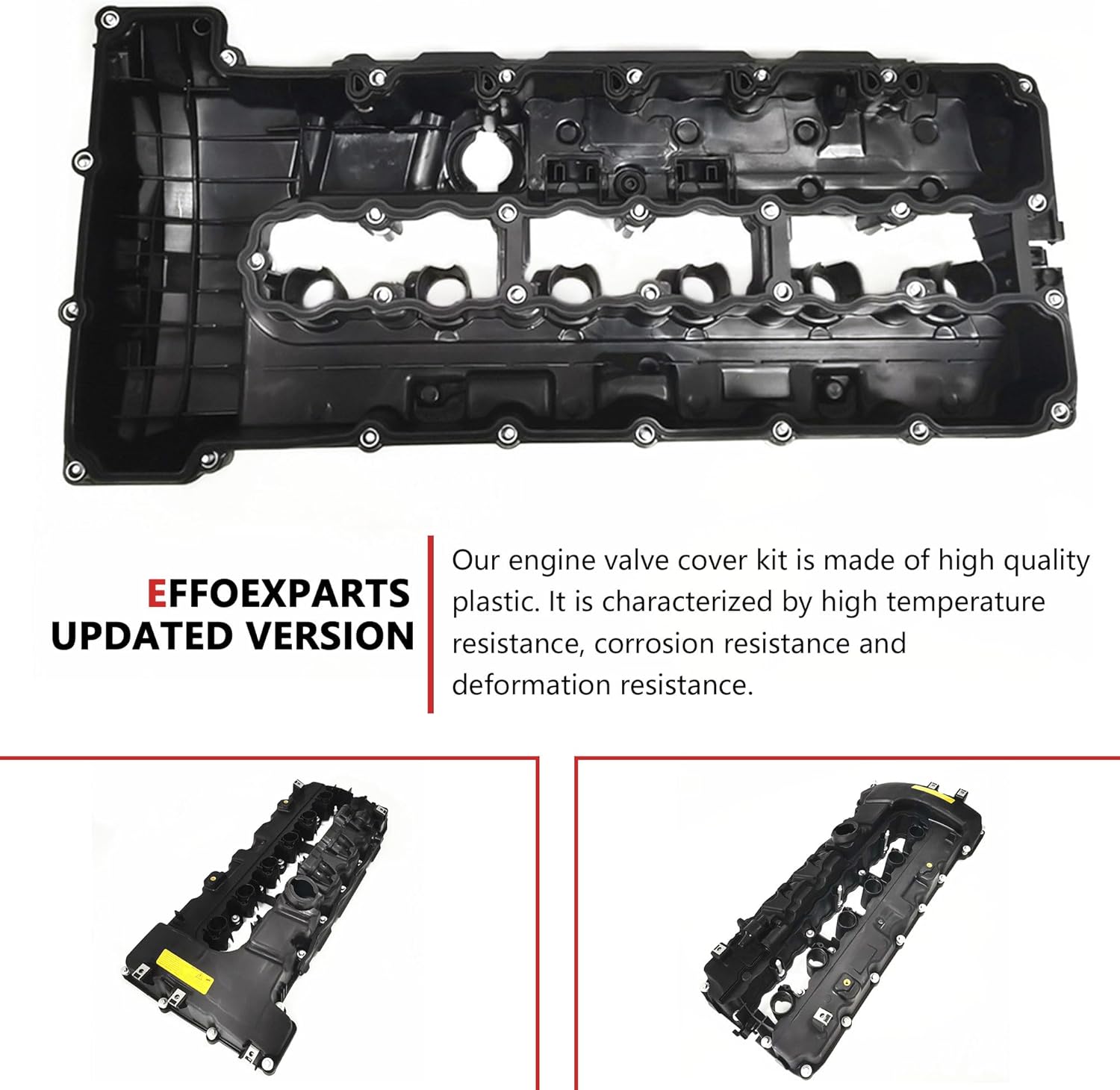 Cylinder Head Cover With Gasket & Bolt For BMW N54 Engine 135i 335i 535i 740i Z4 X6 2007-2014 Repalces 11127565284 11127565286 264936