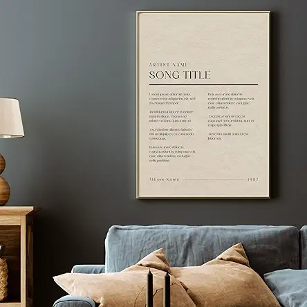 RAREVAY Songs lyrics wall art | Custom Song...