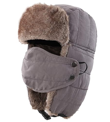 Connectyle Men's Trooper Trapper Hat Warm Winter Hats with Removable