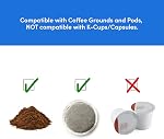 Elite Gourmet EHC111A Maxi-Matic Personal 14oz Single-Serve Compact Coffee Maker Brewer, Includes Stainless Steel Interior Thermal Travel Mug, Compatible with Coffee Grounds, ReCaable Filter, Black