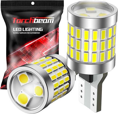 Miniatura 20 de Torchbeam 3157 Bombillas LED ámbar con resistencia externa para luces direccionales, 600% más brillantes 3156 3056 3356 3057 4157 3457 4156