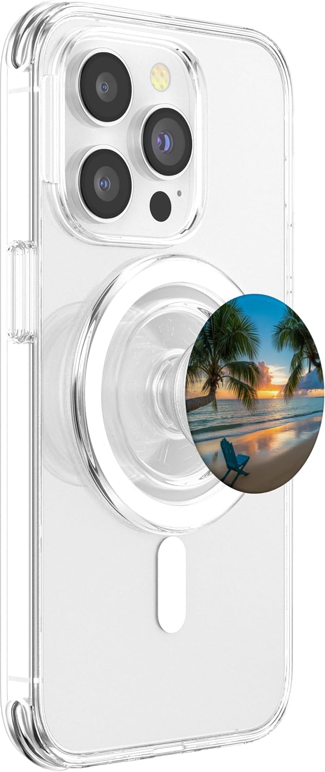 Sunset Summer Vacation Tropical Paradise Surfing Sea Beach PopSockets PopGrip for MagSafe
