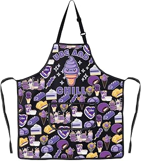 JNIAP Filipino Ube Apron Filipino Ube Gifts Philippines Food Apron Ube And Chill Filipino Ubes Cake Aprons