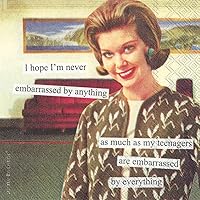 Vista 12 de Servilletas de papel para cócteles y bebidas de Boston International Anne Taintor, 5 x 5 pulgadas, Moderación