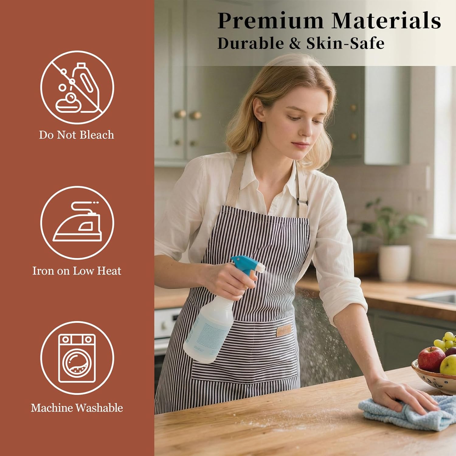 Cooking Aprons Adjustable Bib Apron for Women Poets, Kitchen Restaurant