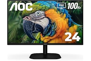 AOC 24 Inch 1080p 60Hz IPS Monitor with 106% sRGB