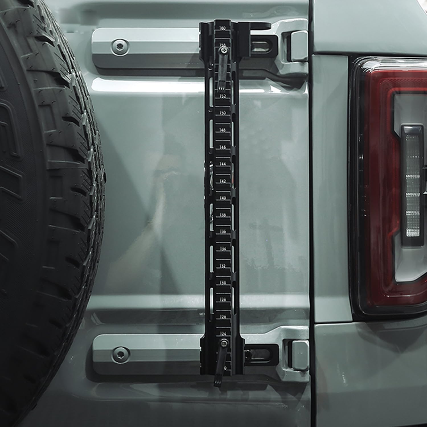 ITrims Flag Mount for Ford Bronco 2021 2022 2023 2024 2025 2/4 Door Exterior Accessories Tailgate Flagpole Holder Offroad CB/AM/FM Trail Sight Mount Car Shovel Holder Antenna Bracket Base (3-in-1)