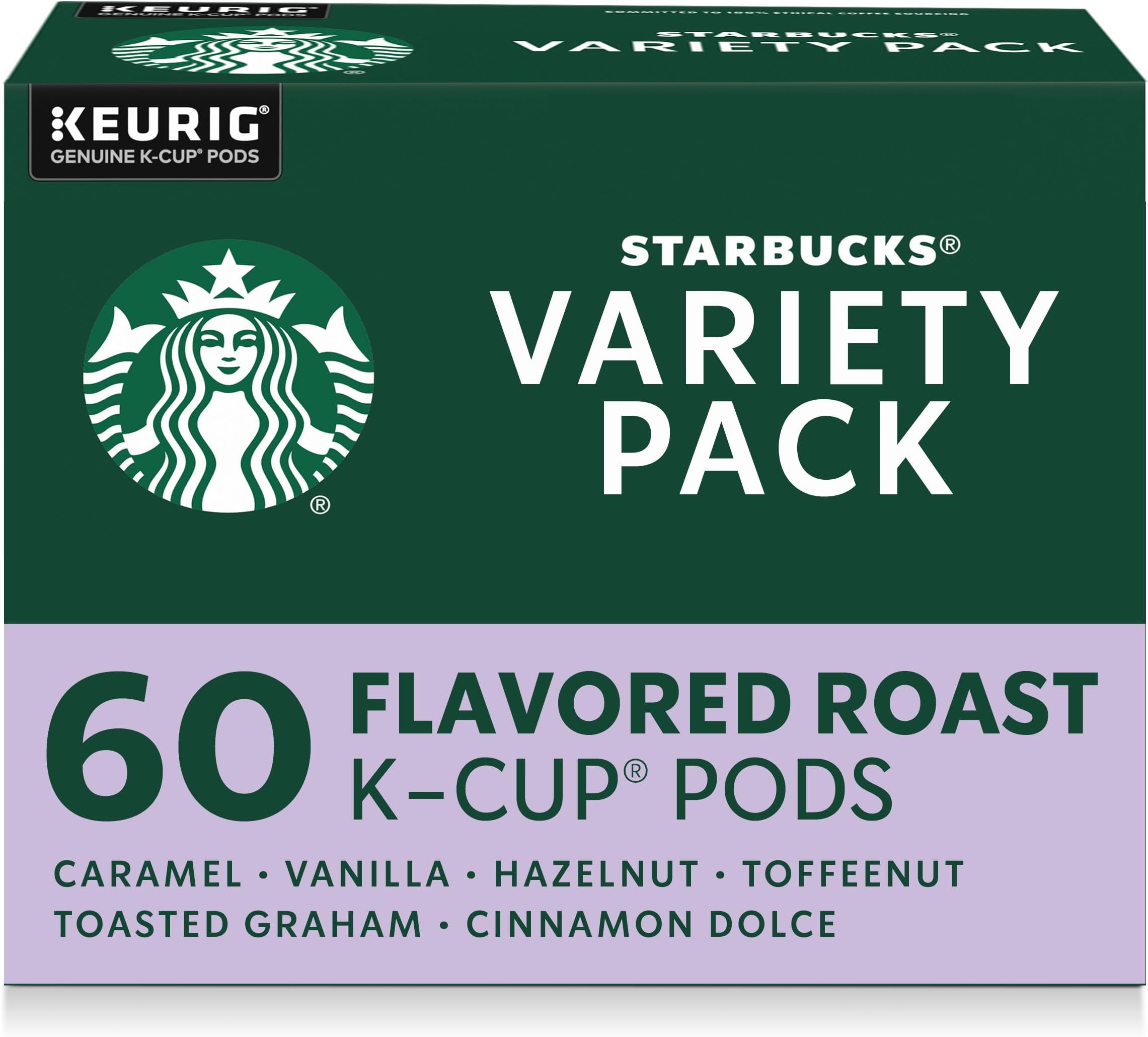 K-Cup Coffee Pods-Flavored Coffee-Variety Pack-No Artificial Flavors-100% Arabica-6 boxes (60 pods total)