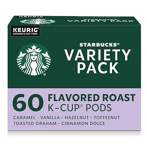 Starbucks K-Cup Coffee Pods, Flavored Hot or Iced Coffee, Variety