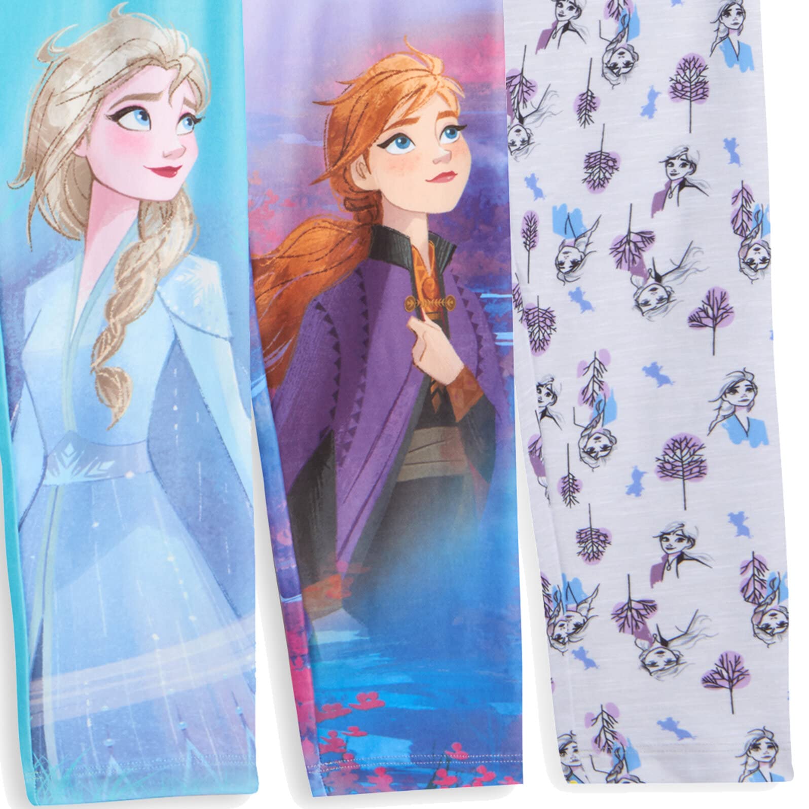 Disney Frozen Princess Anna Queen Elsa - Conjunto de 3 leggings