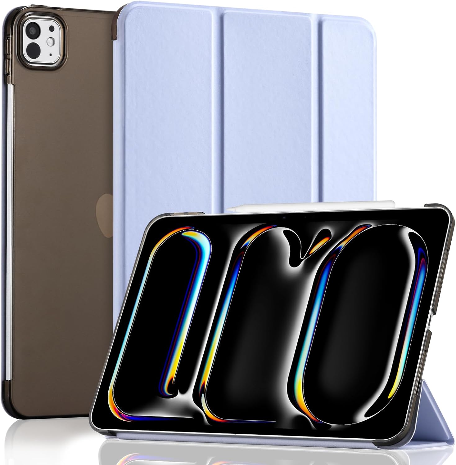 CoBak Case for iPad Pro 11 Inch (M4) 2024 (5th Gen) Released, Slim Stand Hard Back Shell Protective Smart Cover with Auto Sleep Wake Feature for iPad Pro 11 Inch Tablet