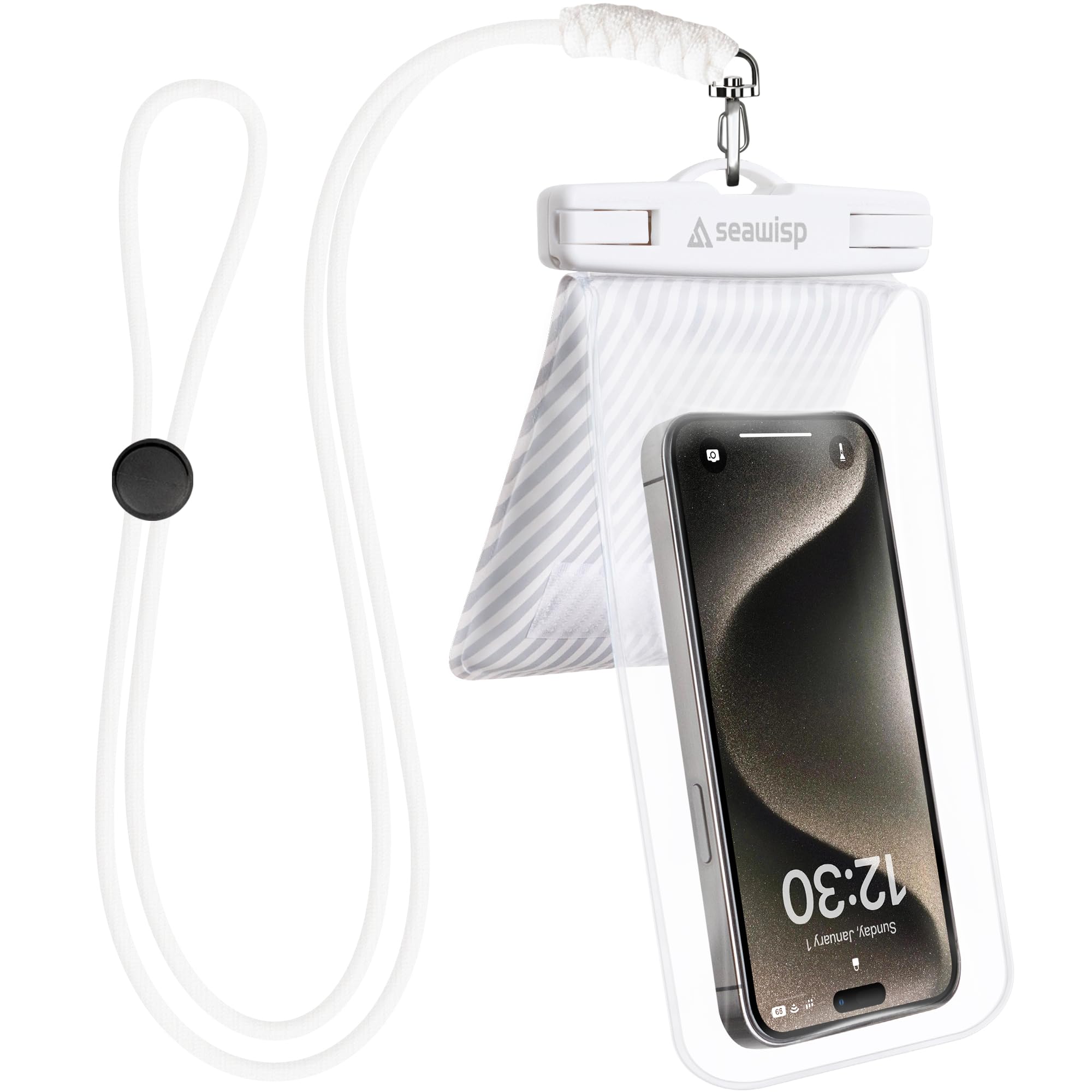 Seawisp Universal Waterproof Phone Pouch [Double Space] IPX8 Dry Bag with Lanyard for iPhone 16 15 14 13 12 Pro Max XS XR X Galaxy S25 S24 S23 Ultra,