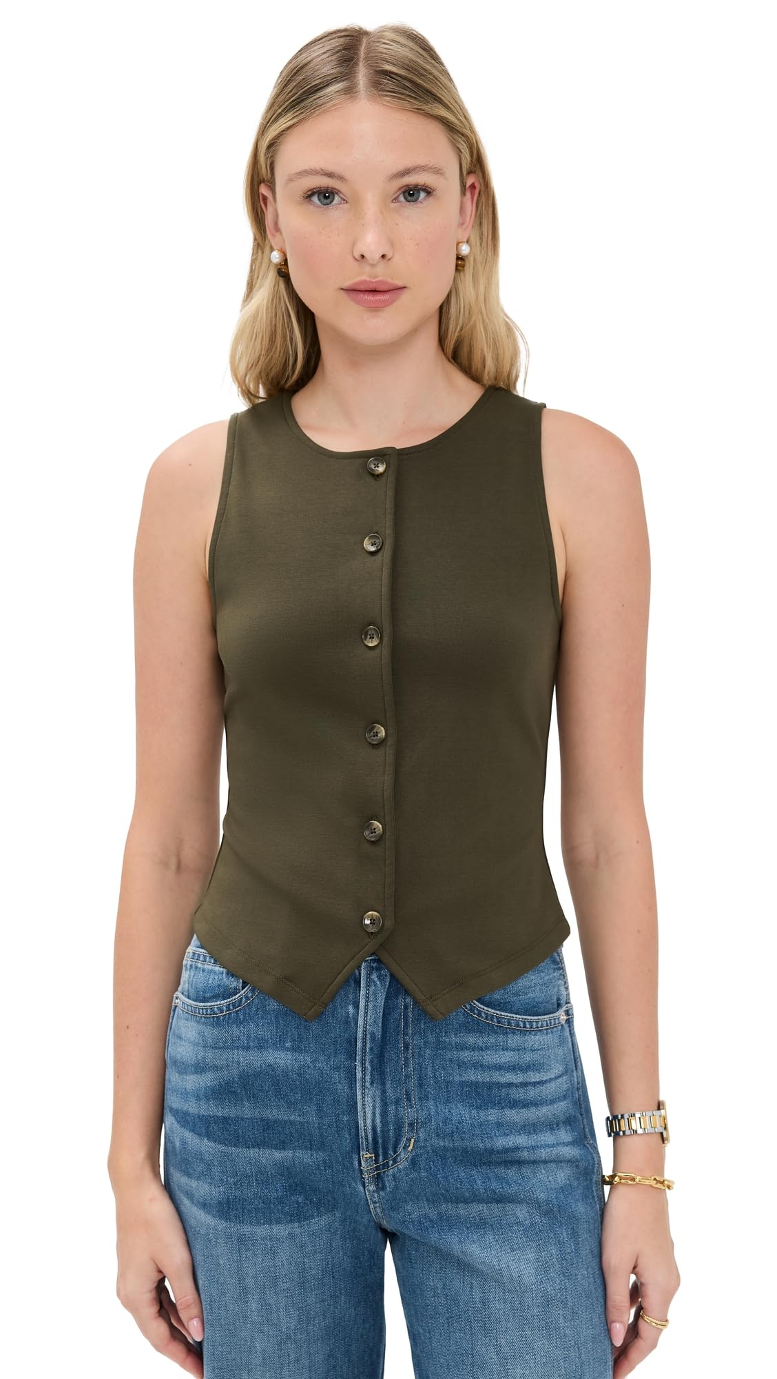 Veronica Beard Jean Womens Caroline Vest