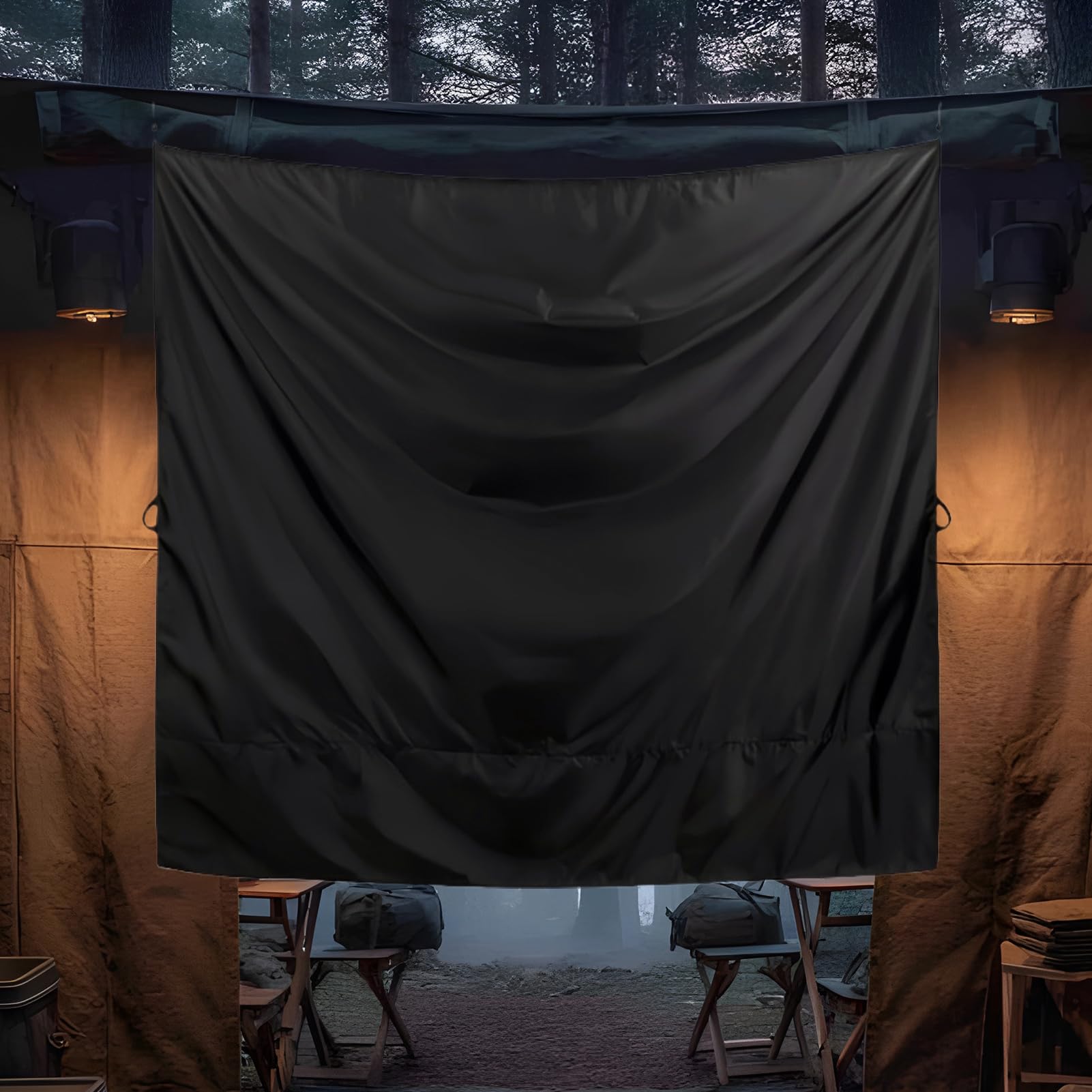 Rideau De Douche pour Van - Rideau pour Hayon avec Crochets Magnétiques - Pare-Soleil Occultant Réutilisable pour Voyage en Camping-Car SUV Van Familiale