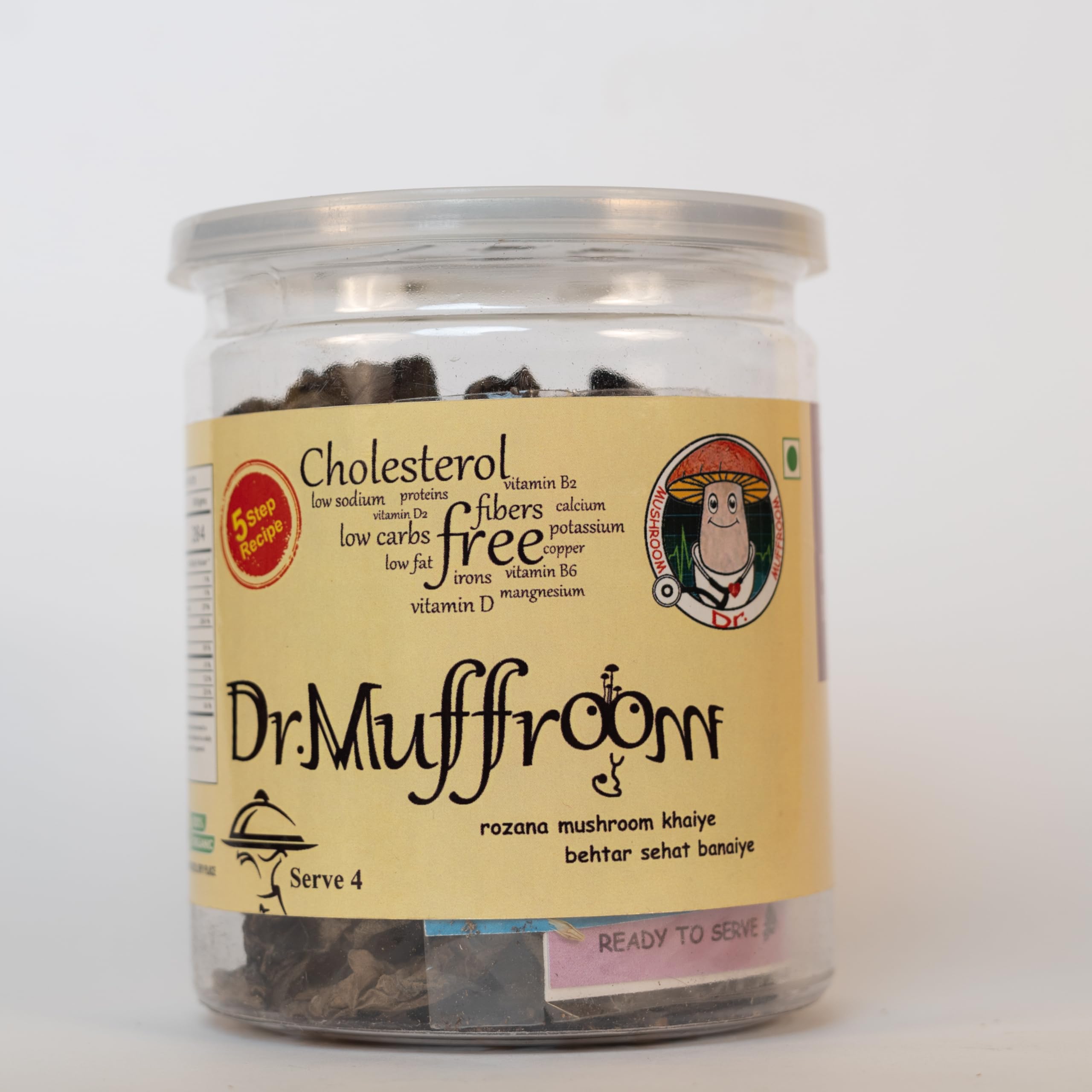 Dr.Muffroom Dried Black or Wood-Ear Mushrooms || Cholesterol Free || Heart-Healthy || Versitile Culinary Delight || Umami Blast || 100% Natural Organically Dried Mushrooms || 40 Grams 1