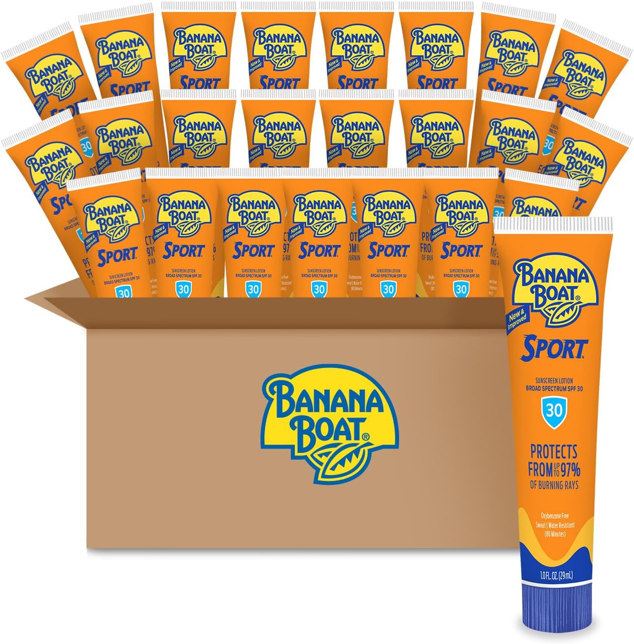 Amazon.com: Banana Boat Sport Ultra SPF 30 Sunscreen Lotion, 1oz, 24ct ...
