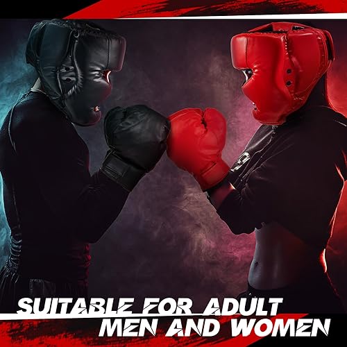 Miniatura 10 de Jenaai 3 piezas de equipo de boxeo ajustable acolchado para boxeo MMA entrenamiento kickboxing Muay Thai artes marciales karate taekwondo Sparring