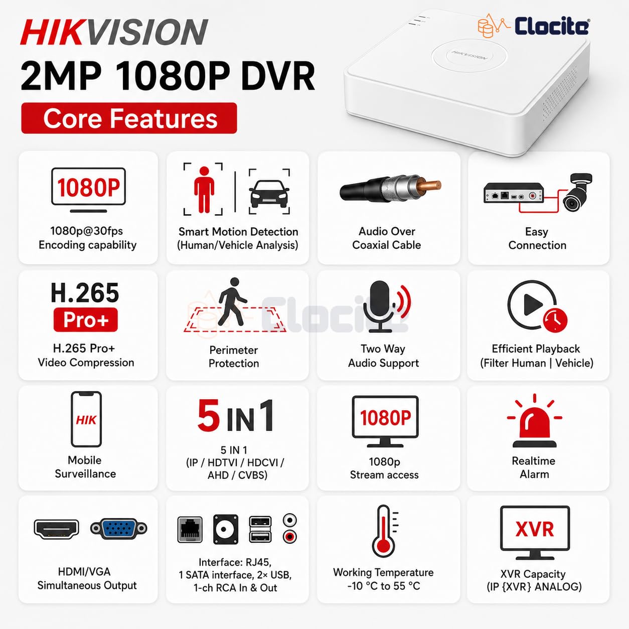 Hikvision 4 Channel DVR Security Kit with Cameras -4