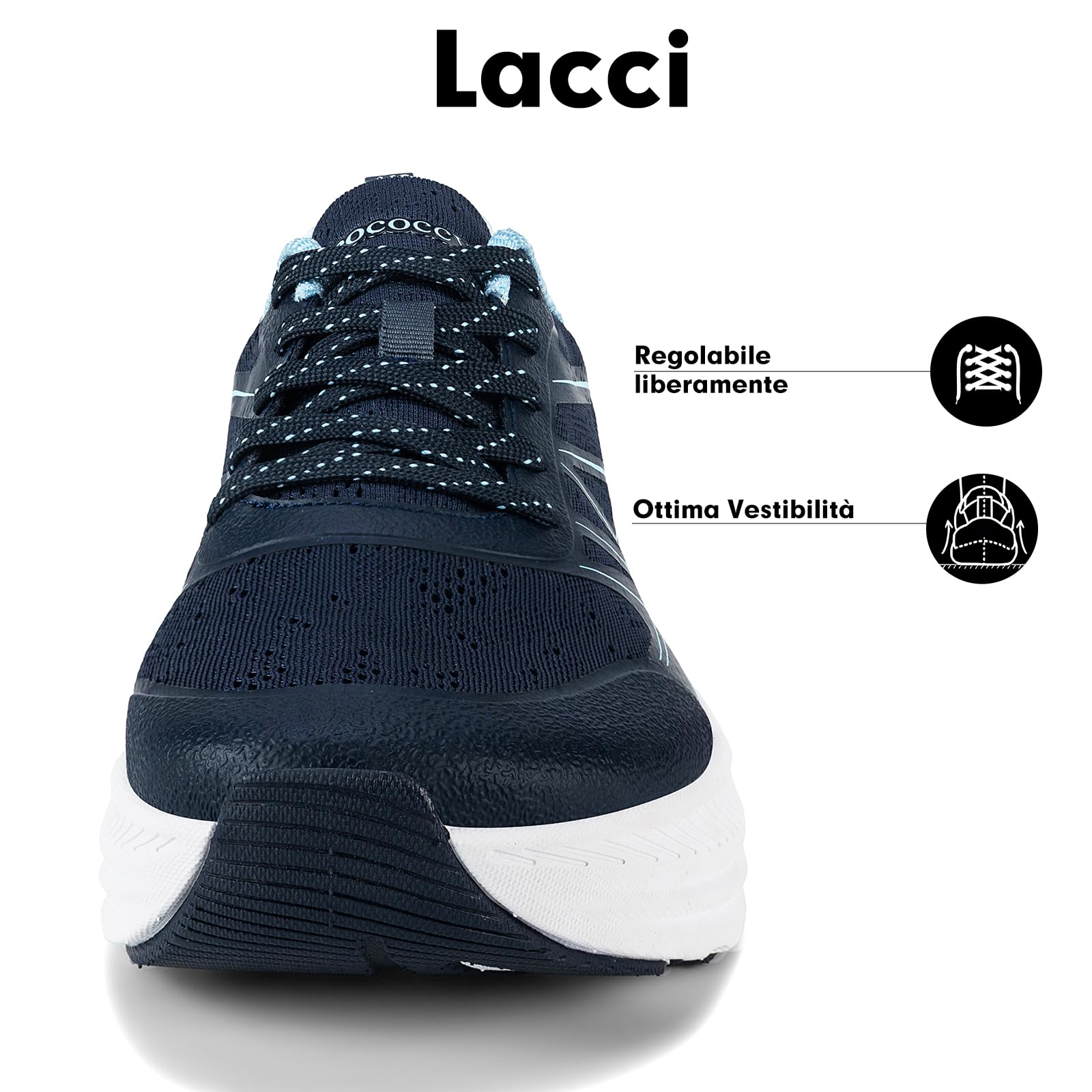 Scarpe Running Uomo Punta Larga 39-46 EU | Sneakers, Traspirante, Scarpe da Ginnastica, Corsa, Ammortizzazione