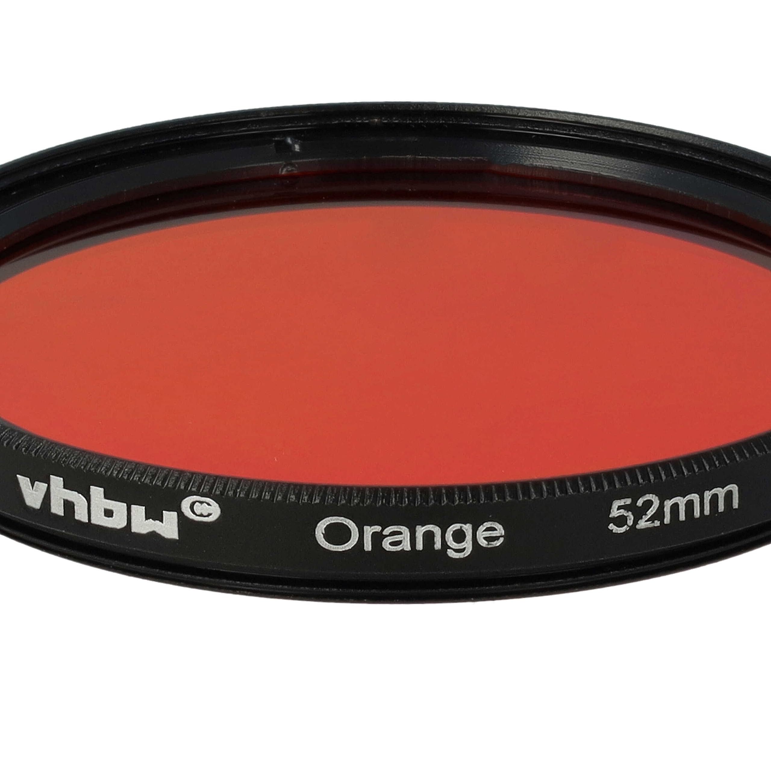 vhbw Uniwersalny filtr kolorów do obiektywów z gwintem 52mm - filtr pomarańczowy