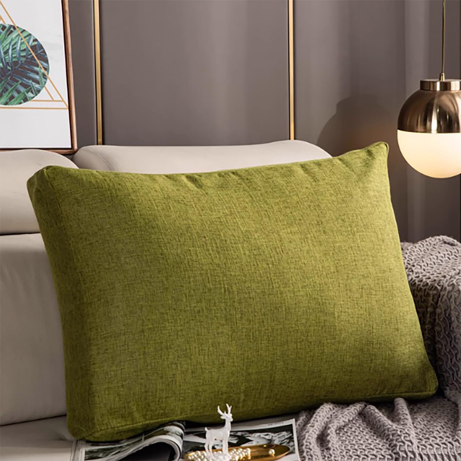 XANAYXWJ Cuscino da Lettura in Memory Foam - Cuscino di Supporto per la Schiena per Letto e Divano 50/60/70/80/90 cm Fodera Rimovibile Ideale per Il Comfort Lombare 60x30x10 cm