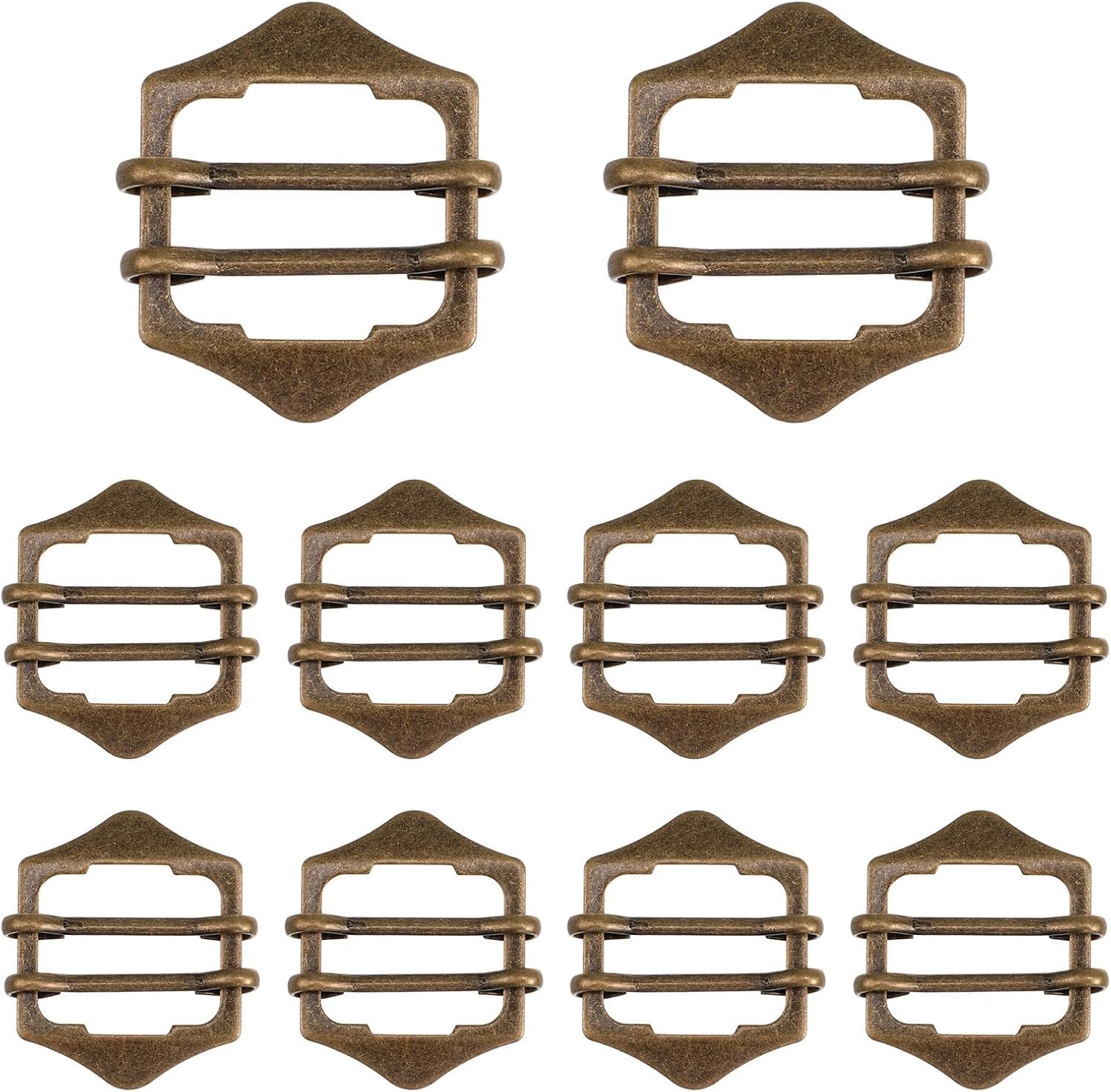 FOMIYES Metal Adjuster Slides Buckle 10pcs Suit Vest Buckles Slider
