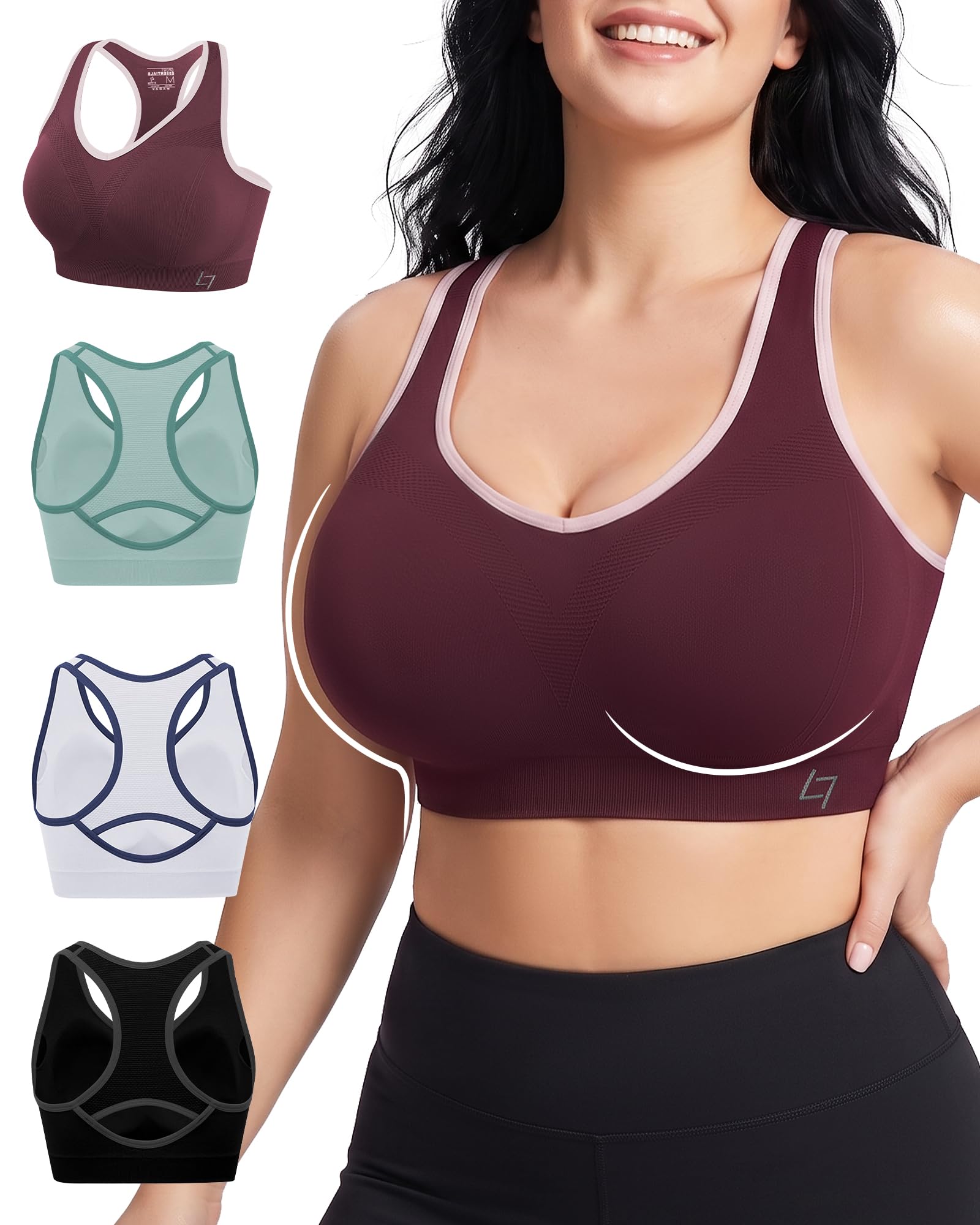 FITTIN Supportive Sports Bra for Large-Bust: 12-Hour Zero-Pressure Comfort