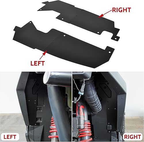 Miniatura 3 de SAUTVS Panel de moldura de puerta inferior de acero y bloqueo de pozo de rueda trasera para RZR PRO XP moldura de cenefa de puerta inferior y