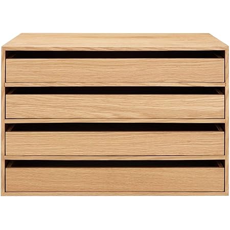 Amazon Co Jp 無印良品 木製収納ケース 引出式 4段 ワイド オーク材 約幅52 奥行37 高さ34 5cm