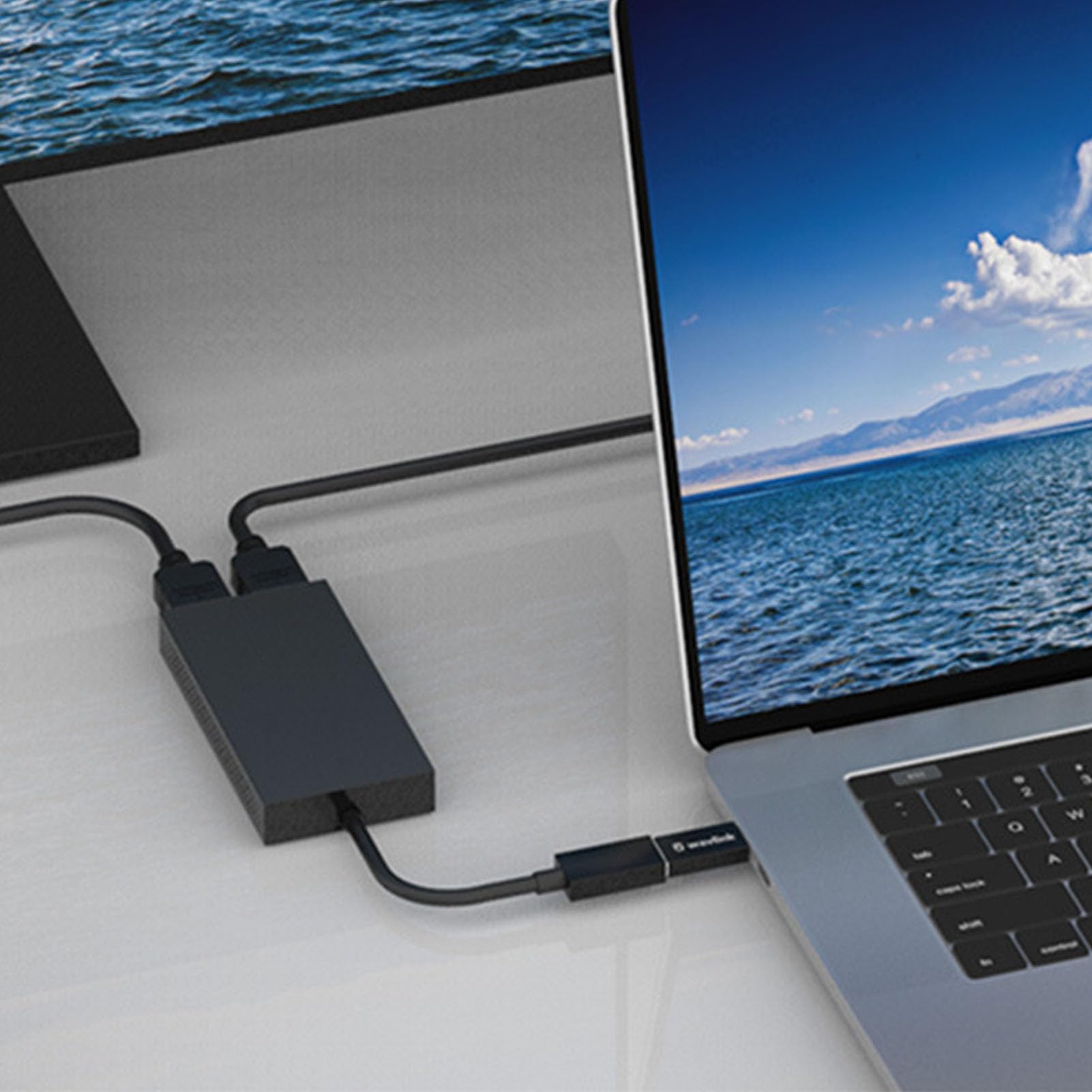 Rozdzielacz USB 3.0 lub USB C na Podwójny HDMI, Adapter Wyjściowy 2 w 1 na HDMI, Rozszerzony Wyświetlacz 4K/2K, Adapter Graficzny do Wielu Monitorów