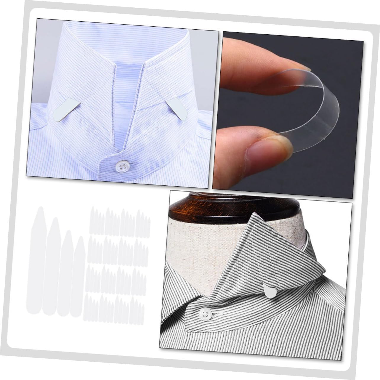 400pcs Collar Stays for Men Collar Inserts Lightweight Buckling Support for Dress Shirts for Professional Appearance