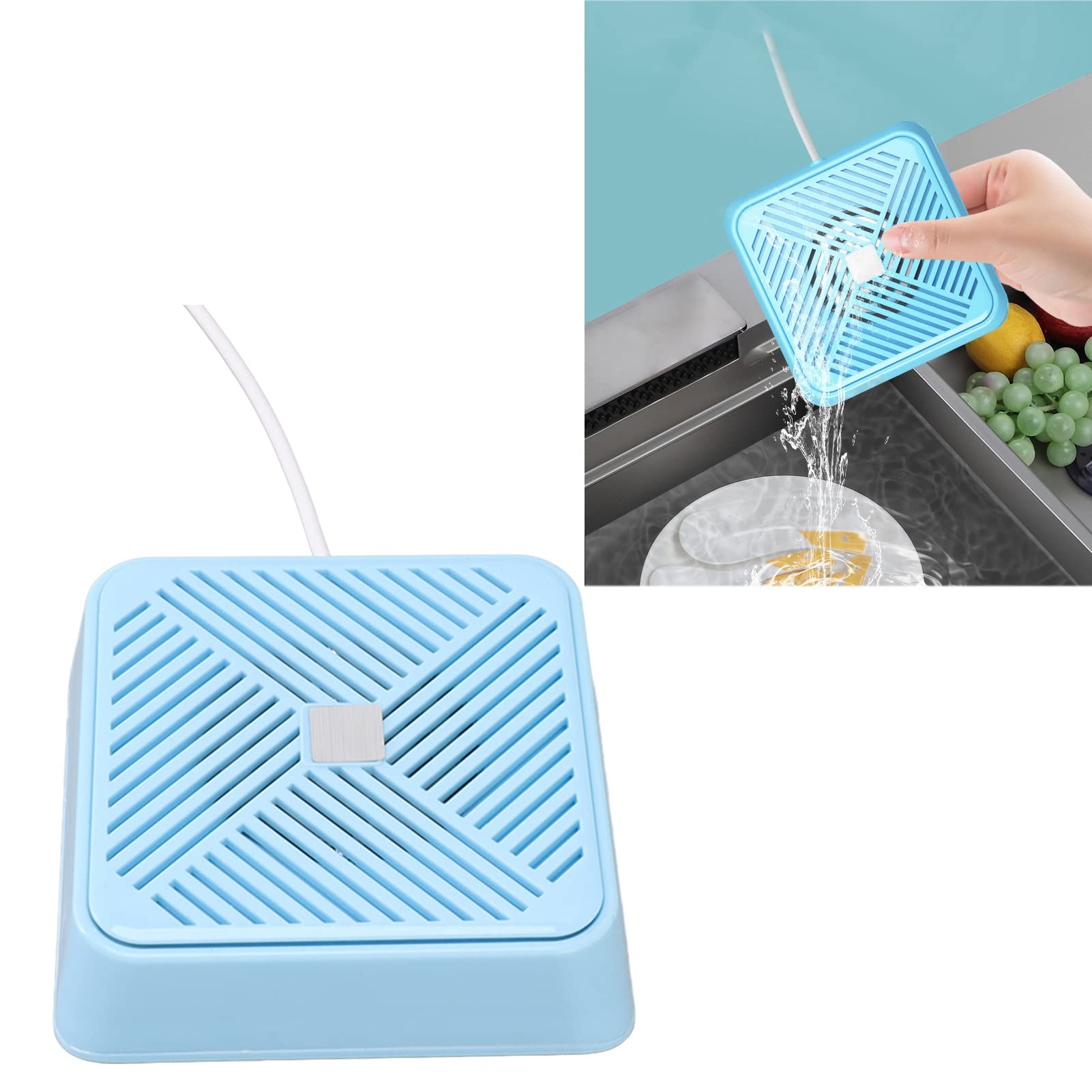 Mini lave-vaisselle ultrasonique dans l'évier, lavabo à vaisselle machine à laver USB Dish Washing Machine Nettoyer outils de lavage pour les légumes de fruits à vaisselle (Bleu)
