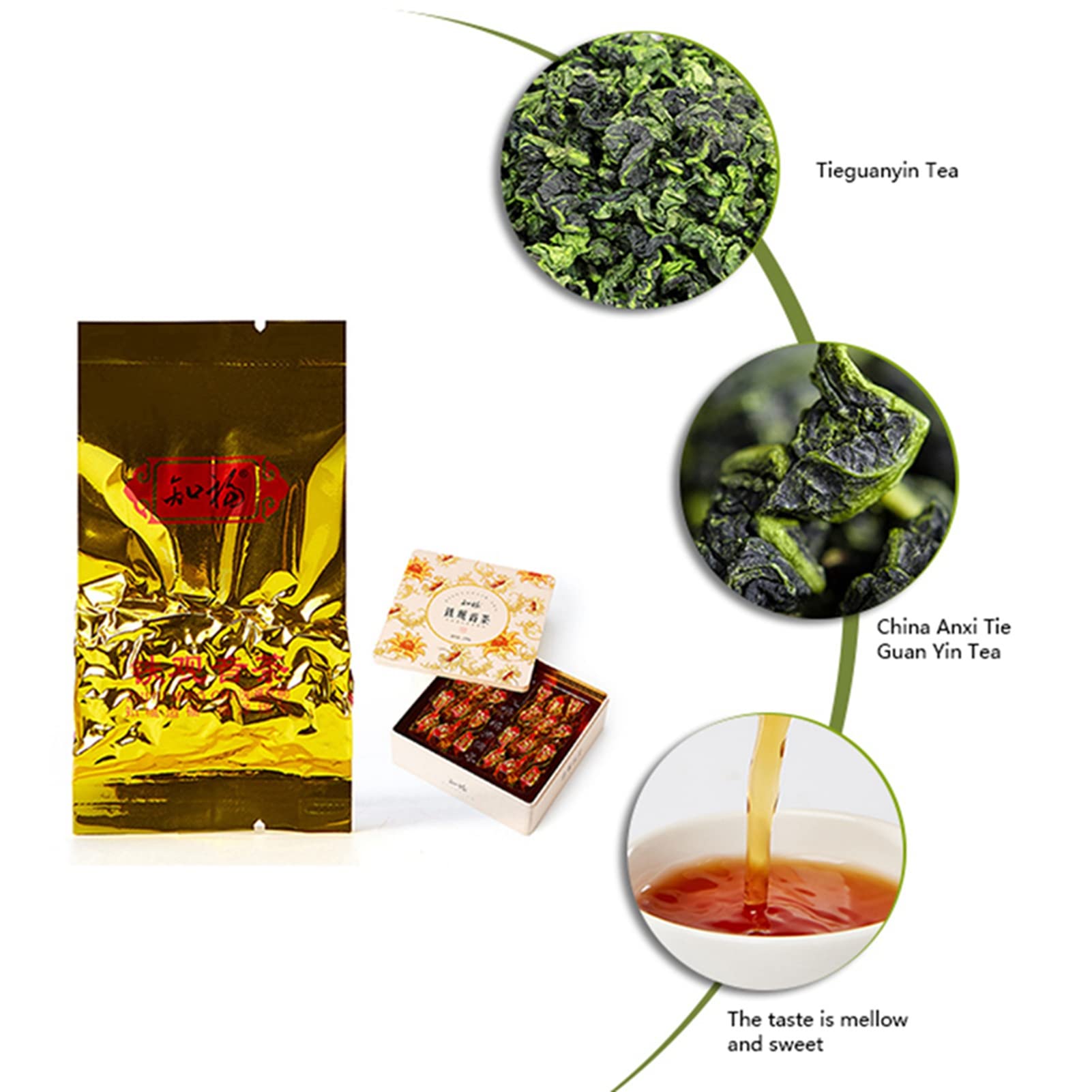Tè Tie Guan Yin Oolong, 249g Tè Tieguanyin Cina Anxi Sapore Tè Tie Guan Yin Alta Montagna per Tea House Gathering Chinese
