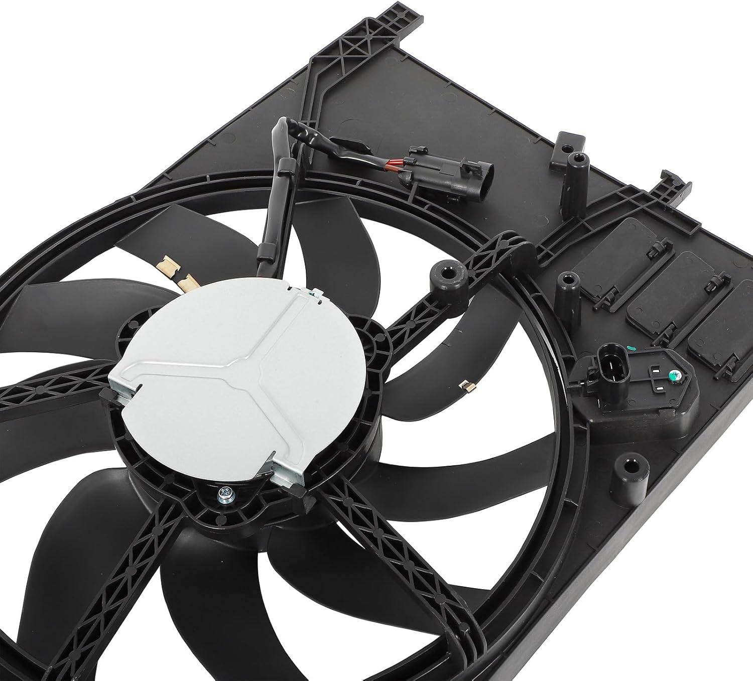 621577 Engine Radiator Cooling Fan Assembly Compatible with 2015-2018 for Jeep Renegade 2.4L 2016-2018 for Fiat 500X 2.4L 2015-2018 for Ram ProMaster City 2.4L Condenser Fan Assembly