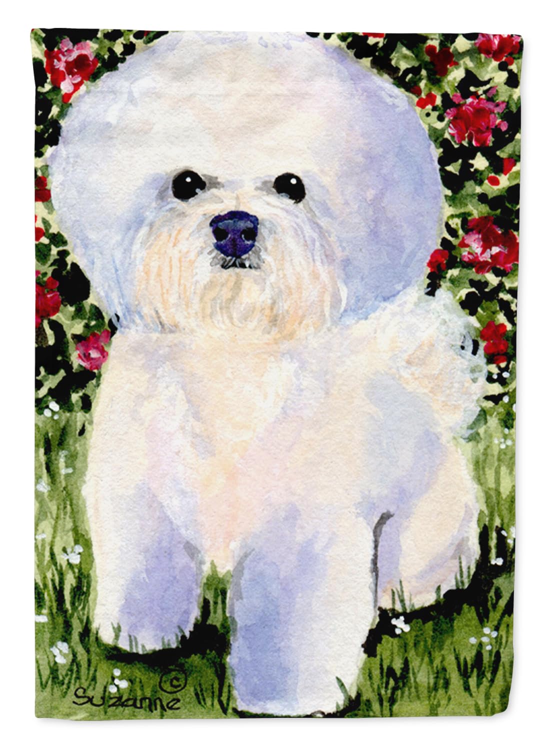 Bichon Frisé drapeau de jardin SS8914GF pour embellir votre terrasse