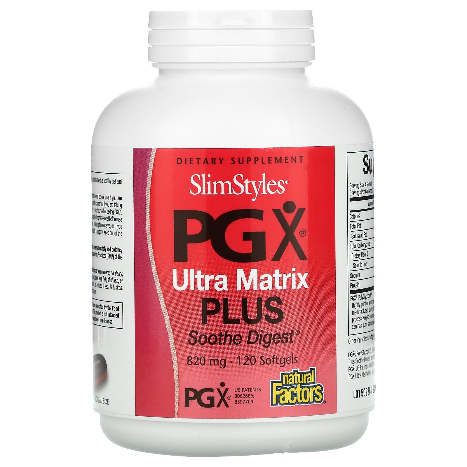Natural Factors Slim Styles Pgx Ultra Matrix Plus Soothe Di Supplement