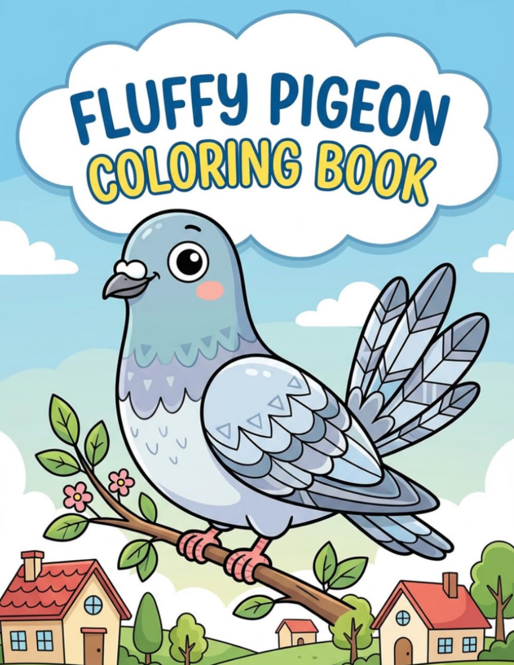 Fluffy Pigeon Coloring Book for Kids Ages 4–8 | Soft Feather Bird Designs with Simple and Clear Outlines: 30 Pigeon-Themed Coloring Pages Featuring ... Illustrations | Large 8.5" × 11" Format
