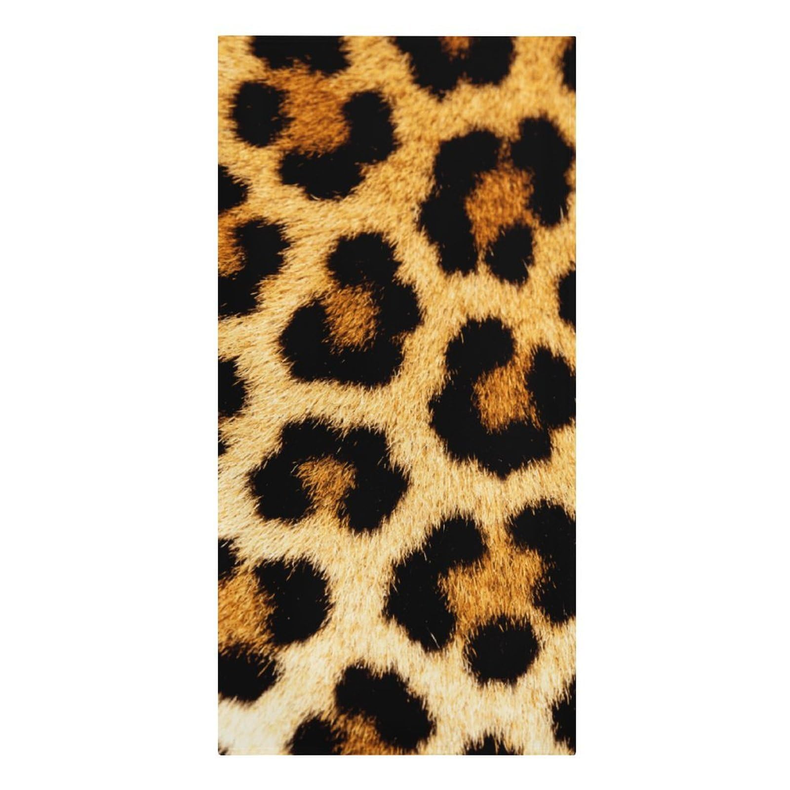 FodPand Lightweight Microfiber Large Overszed Leopardprint Beach Towel 30.3x61.4 in Sand Blanket Travel, Swim, Bathroom, Girls Women Adults Gift Soft Big Pool Swim Towels