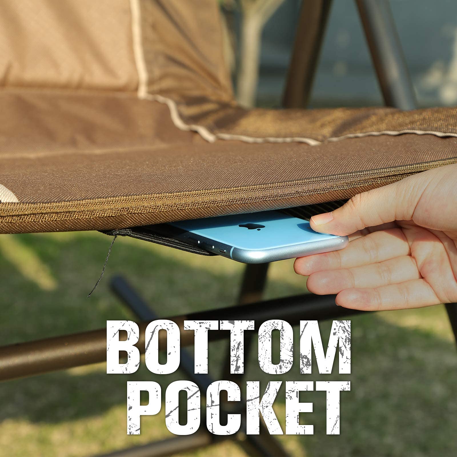 TIMBER RIDGE Foldable Rocking Chairs with High Back, Portable Rocker ...