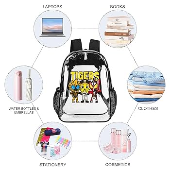 阪神タイガース バックパック 透明ポケット付き Amazon.co.jp: 阪神タイガース リュック クリアバッグ 透明